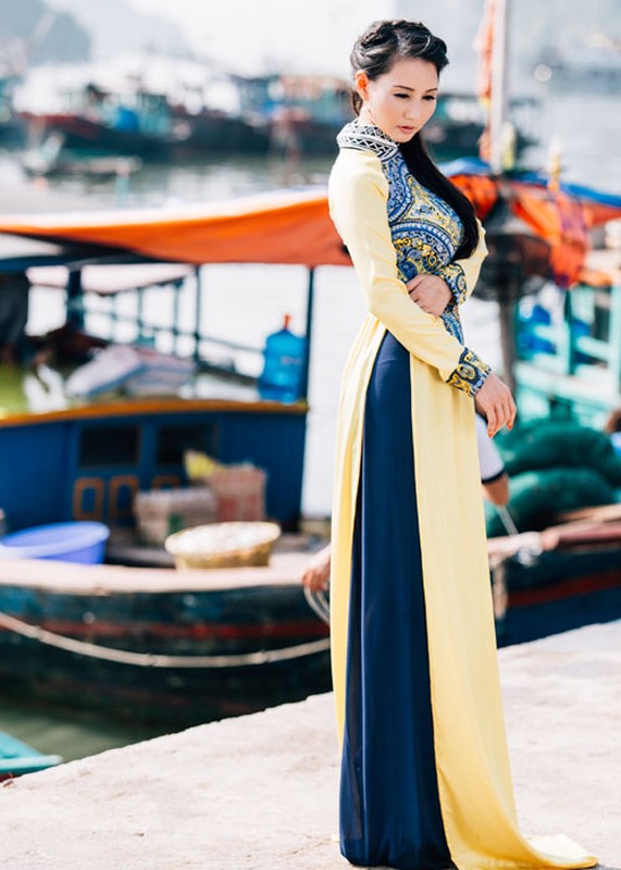 Hoa hau Suong Dang thuot tha ao dai o Ha Long-Hinh-6